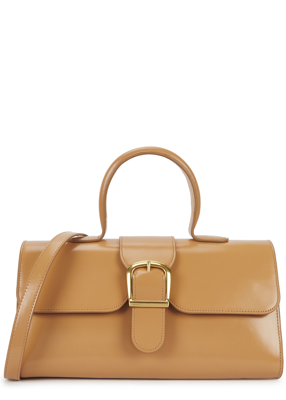 1.14 large camel leather top handle bag