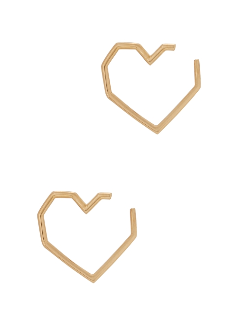 Aliita Corazon Pura 18kt Gold Heart Earrings