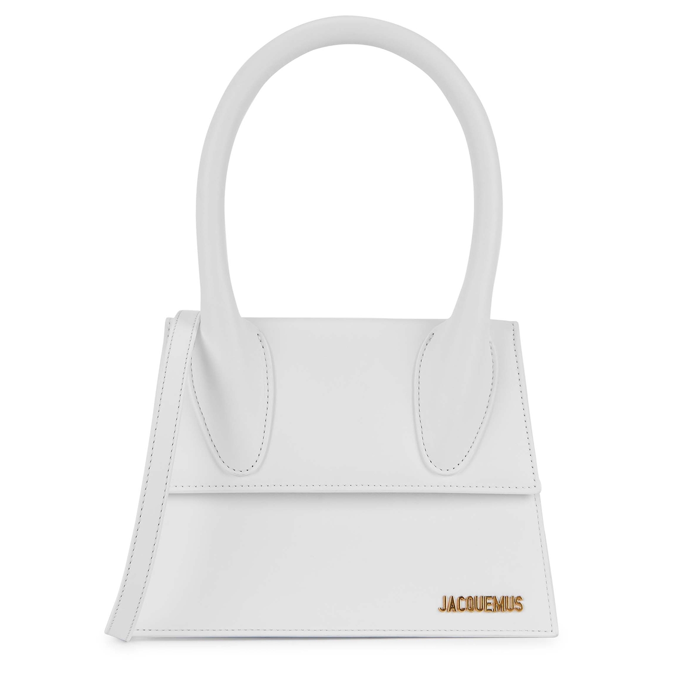 Jacquemus Le Grande Chiquito White Leather Top Handle Bag