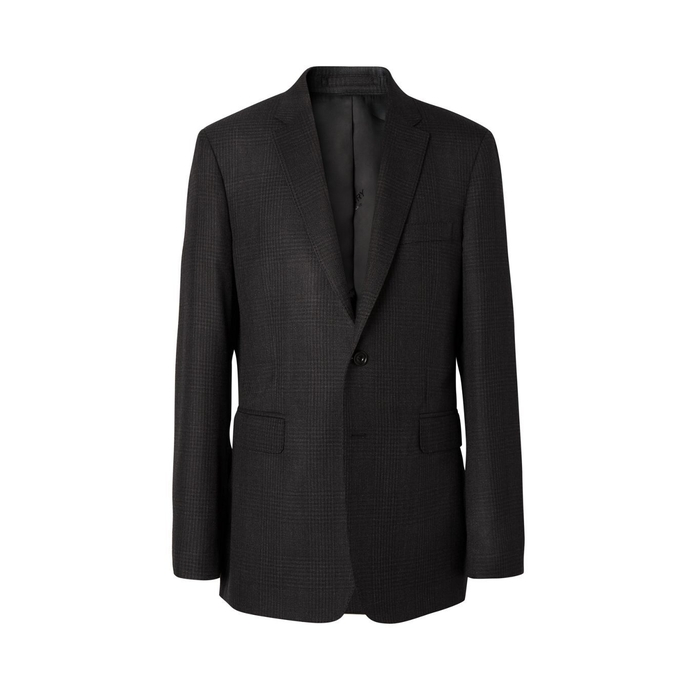 Burberry Slim Fit Prince Of Wales Check Wool Suit In Dark Grey | ModeSens