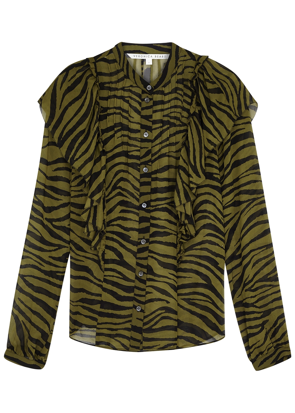 Camilla zebra-print silk-chiffon blouse