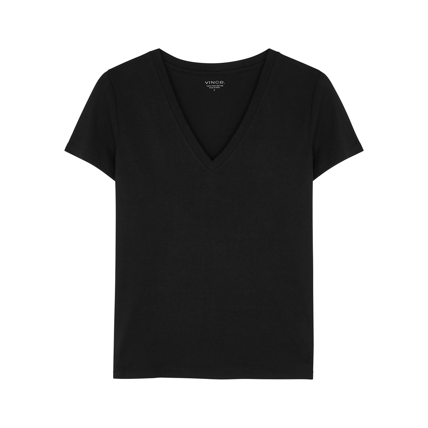 Shop Vince Pima Cotton T-shirt In Black