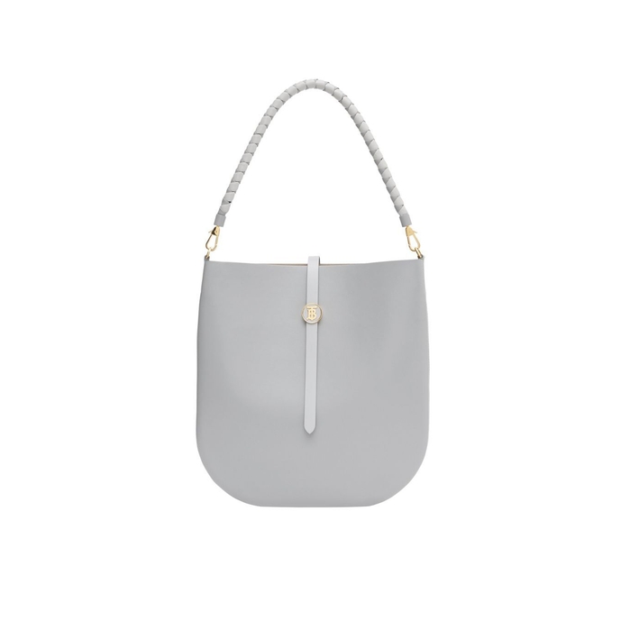 Burberry Leather Anne Bag In Cloud Grey