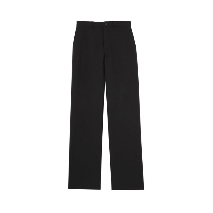 Burberry Cut-out Back Wool Wide-leg Trousers