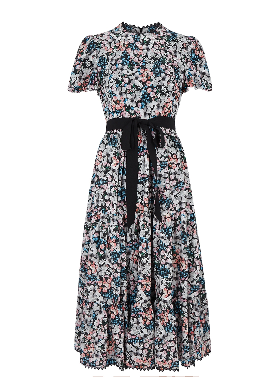 Ginevra floral-print silk midi dress
