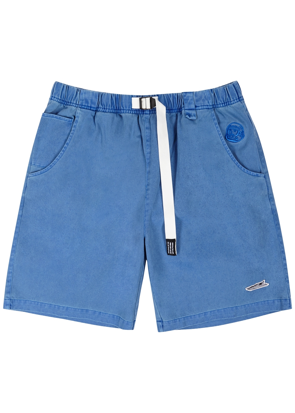 Blue cotton-twill shorts