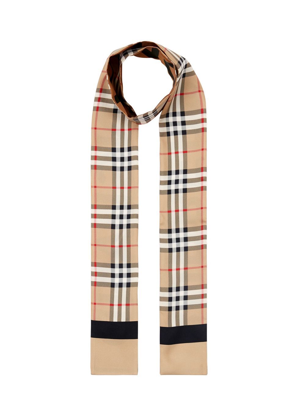 burberry skinny silk scarf