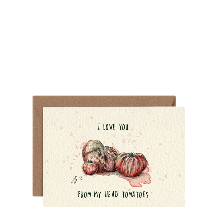 Bewilderbeest From My Head Tomatoes Greeting Card