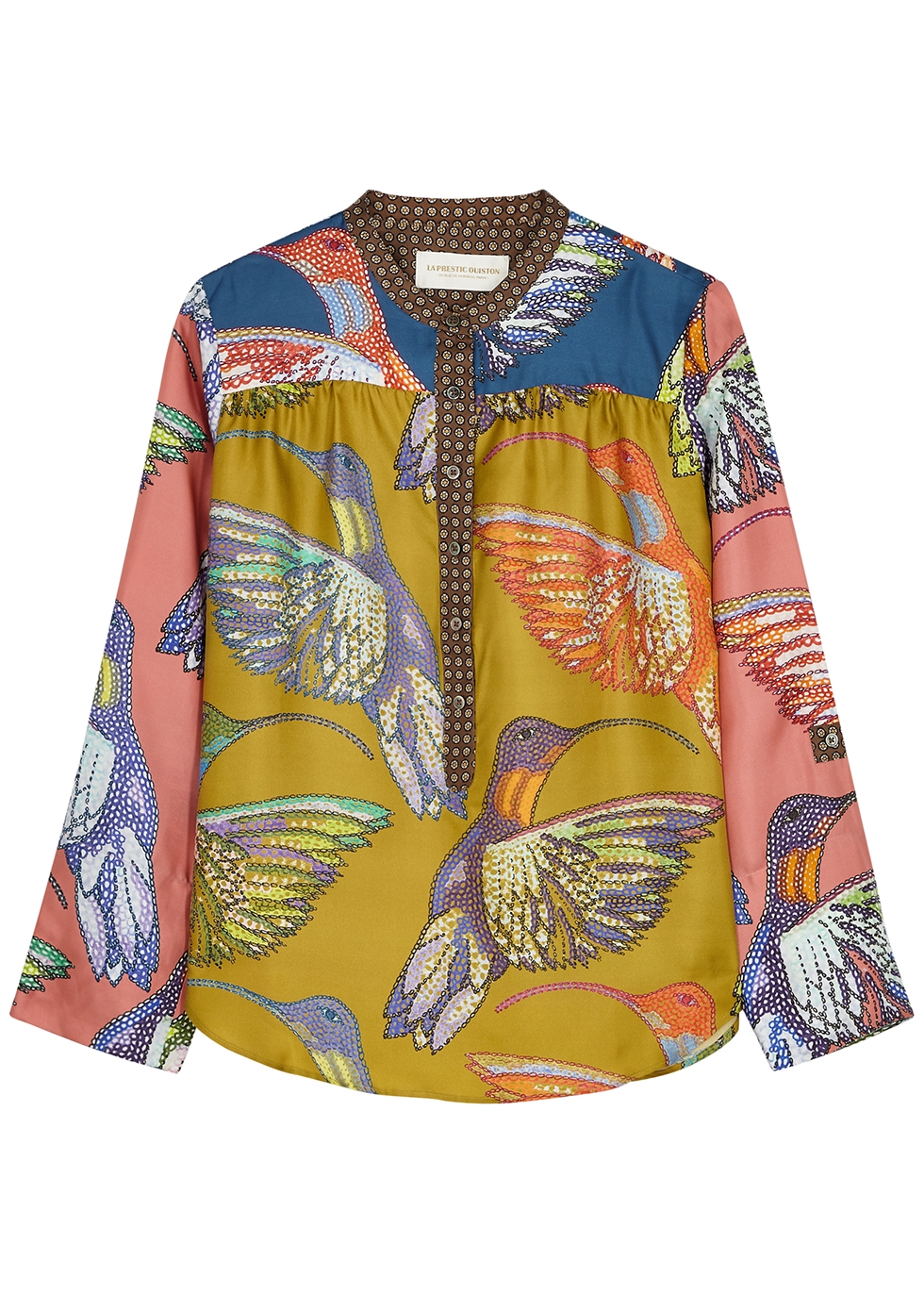 Romee printed silk blouse