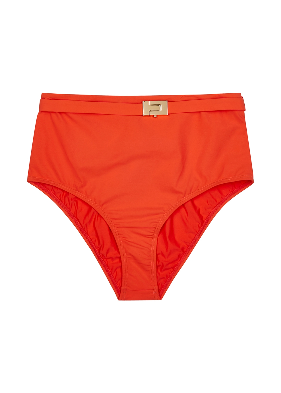 T-Belt red high-waisted bikini briefs