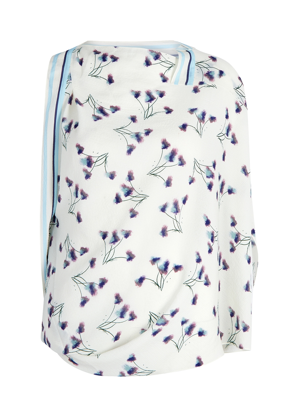 Hopkins floral-print seersucker blouse