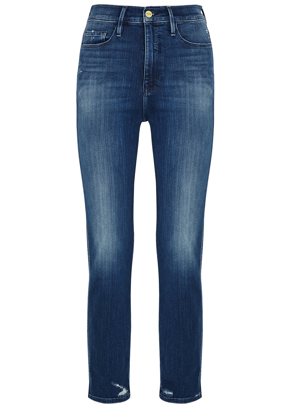 Le Sylvie Crop blue straight-leg jeans