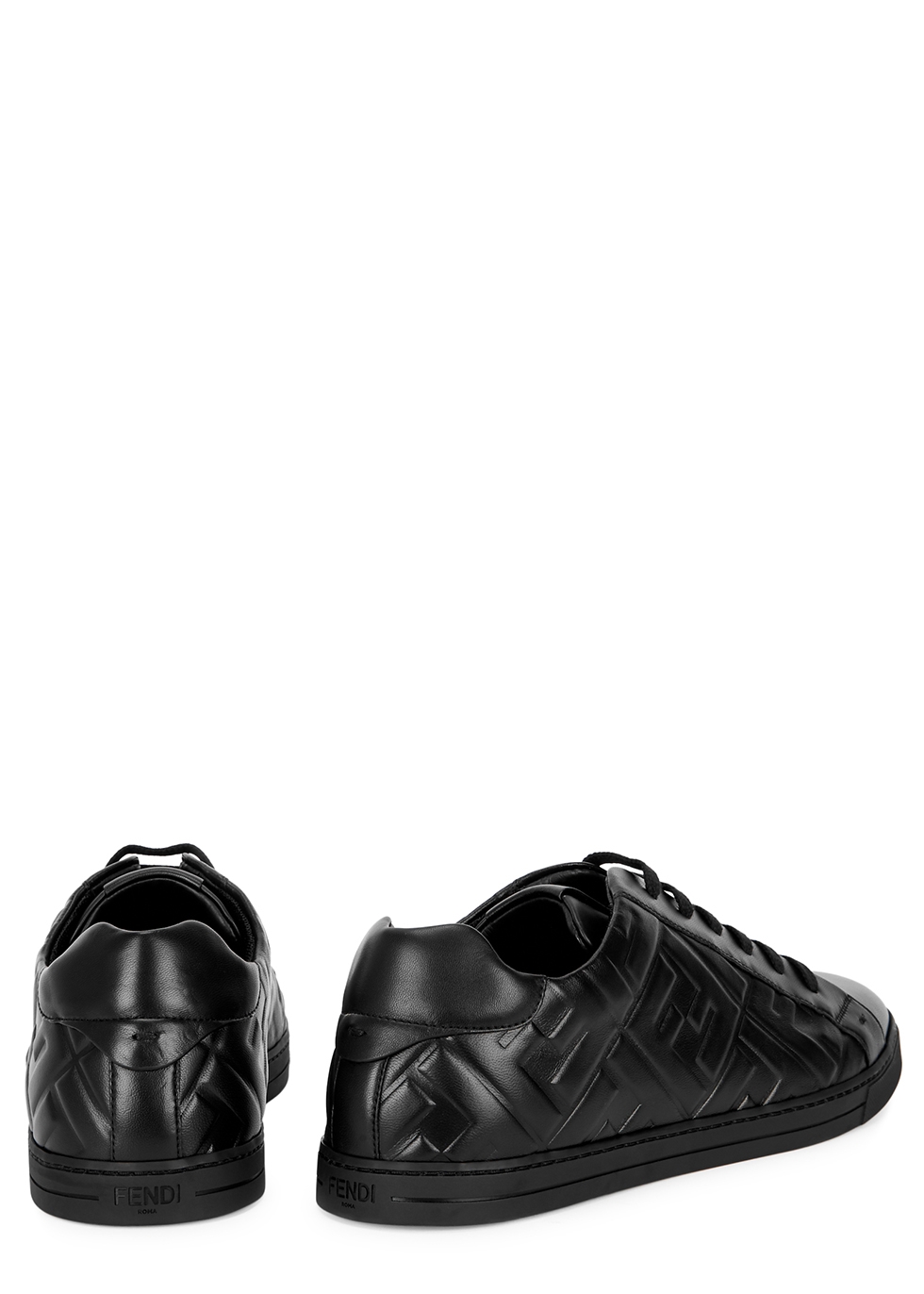 Fendi FF black leather sneakers 