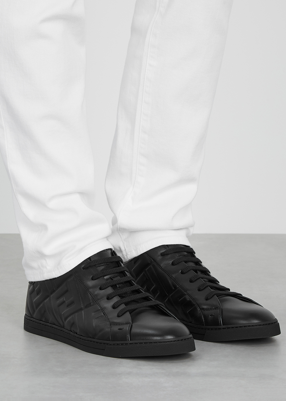 fendi black and white sneakers