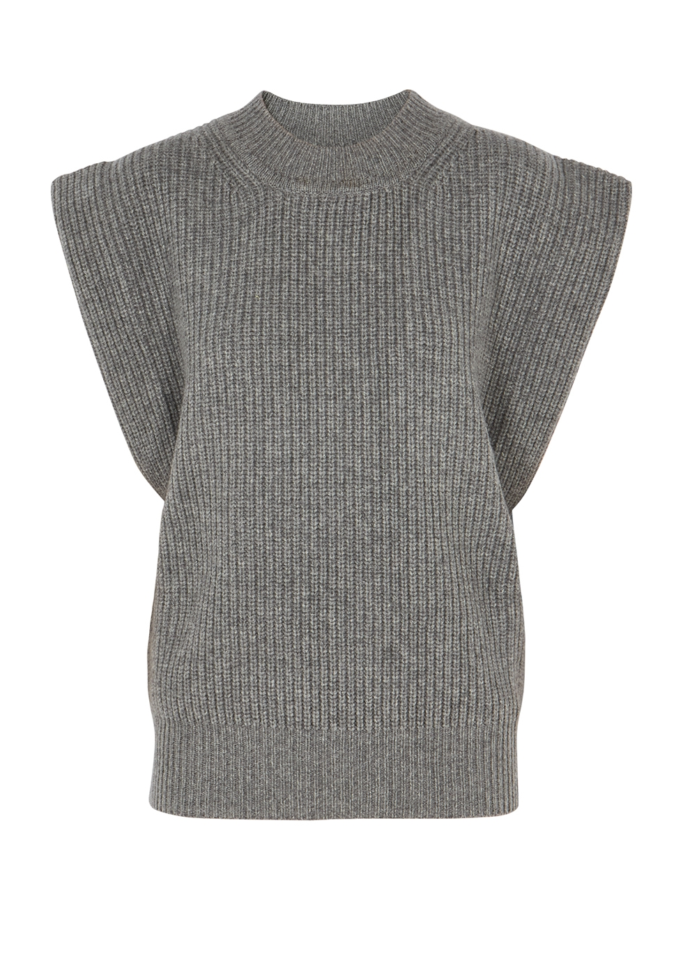 Bridget grey cashmere and wool-blend tank
