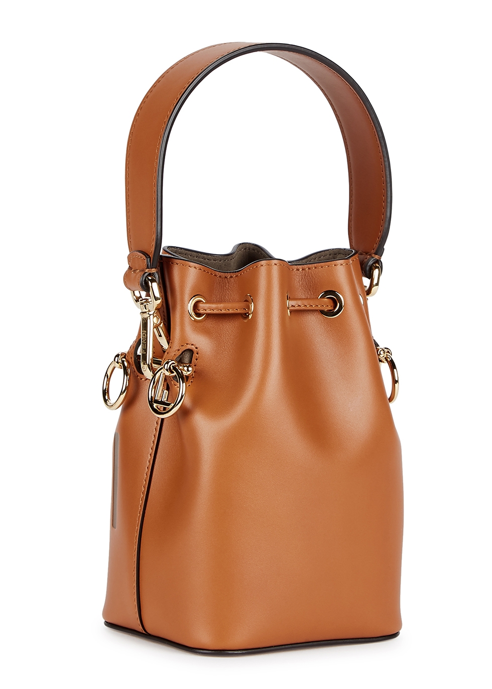 fendi brown leather mini bag