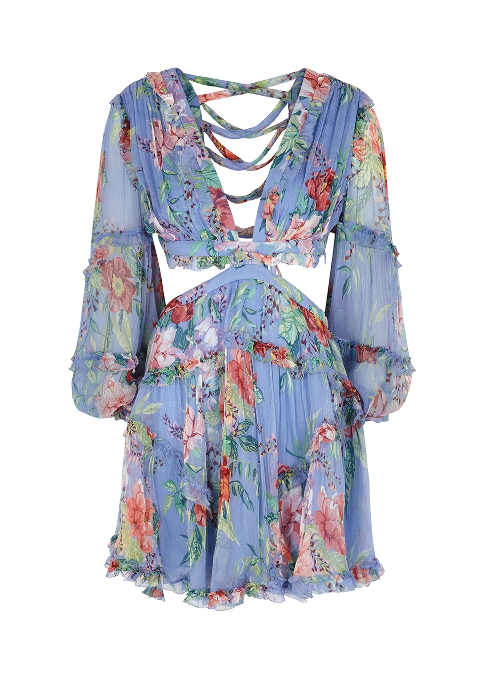 Bellitude floral-print silk mini dress