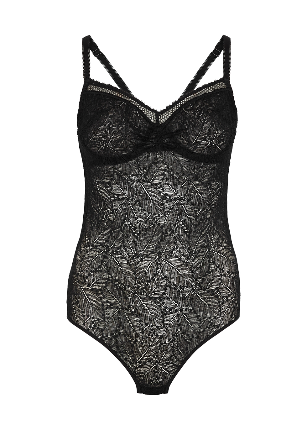 Simone Pérèle Comete black underwired lace bodysuit - Harvey Nichols