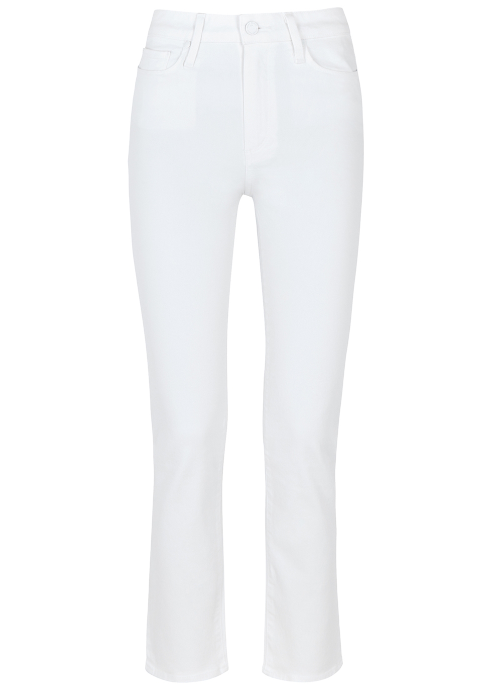 Hoxton white straight-leg jeans