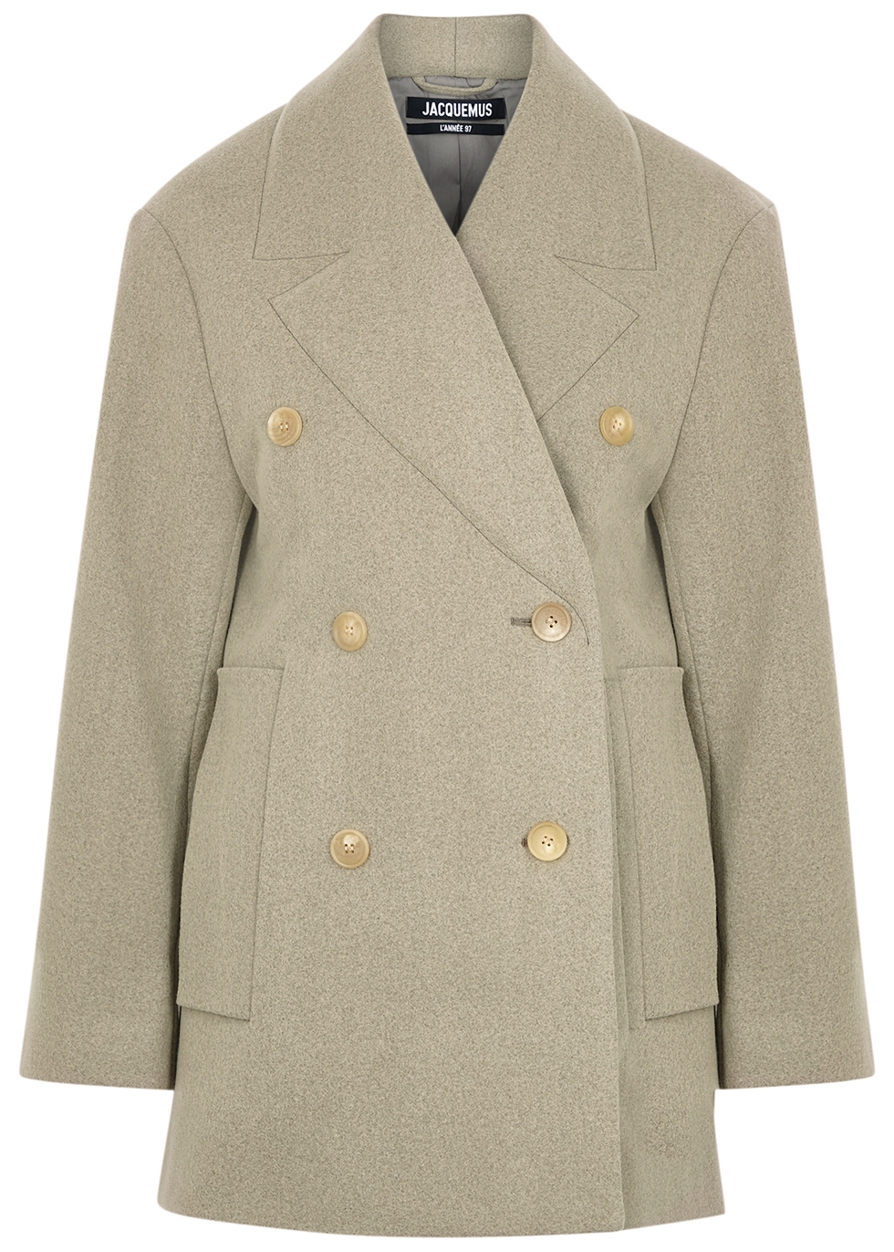 Le Caban taupe wool-blend jacket