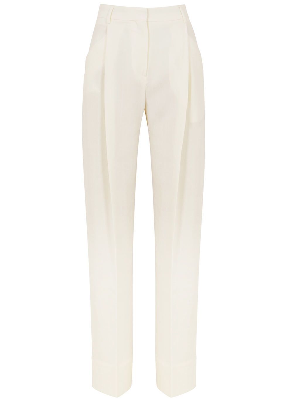 Le Pantalon Loya white wide-leg trousers