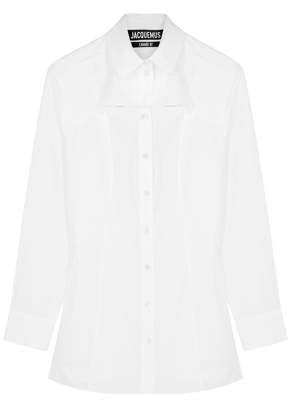 La Chemise Sauge cut-out cotton shirt