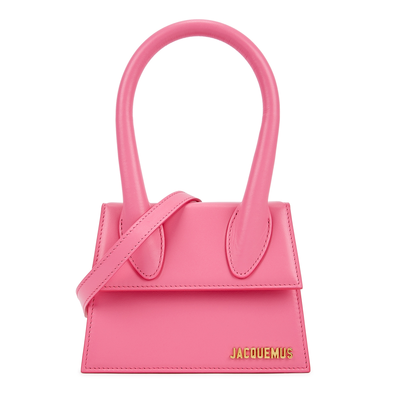 Jacquemus Le Chiquito Moyen Leather Top Handle Bag, Bag, Pink