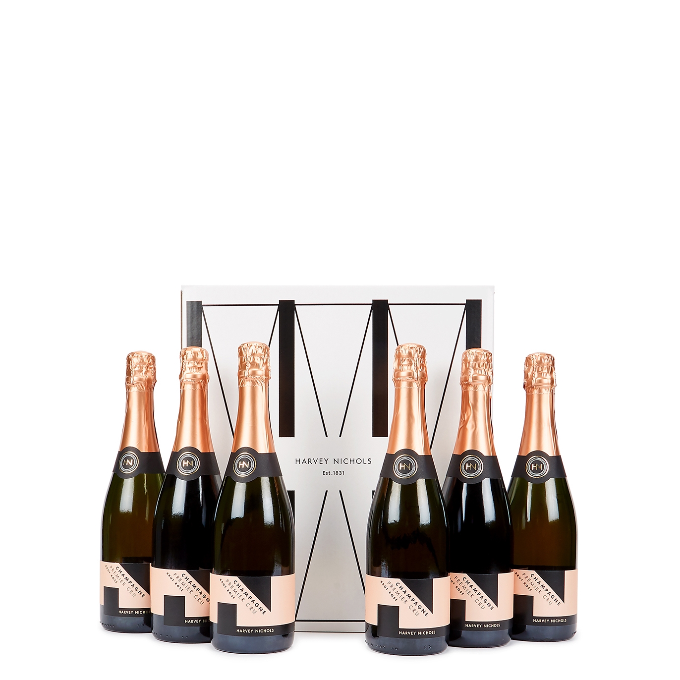 Harvey Nichols Premier Cru Brut Rosé Champagne NV - Case Of Six Sparkling Wine