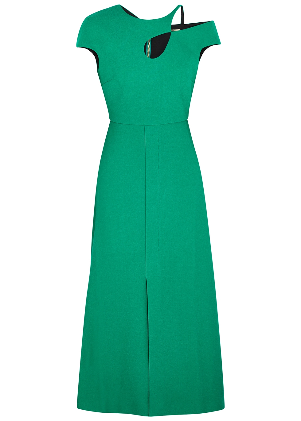 Thean green asymmetric dress