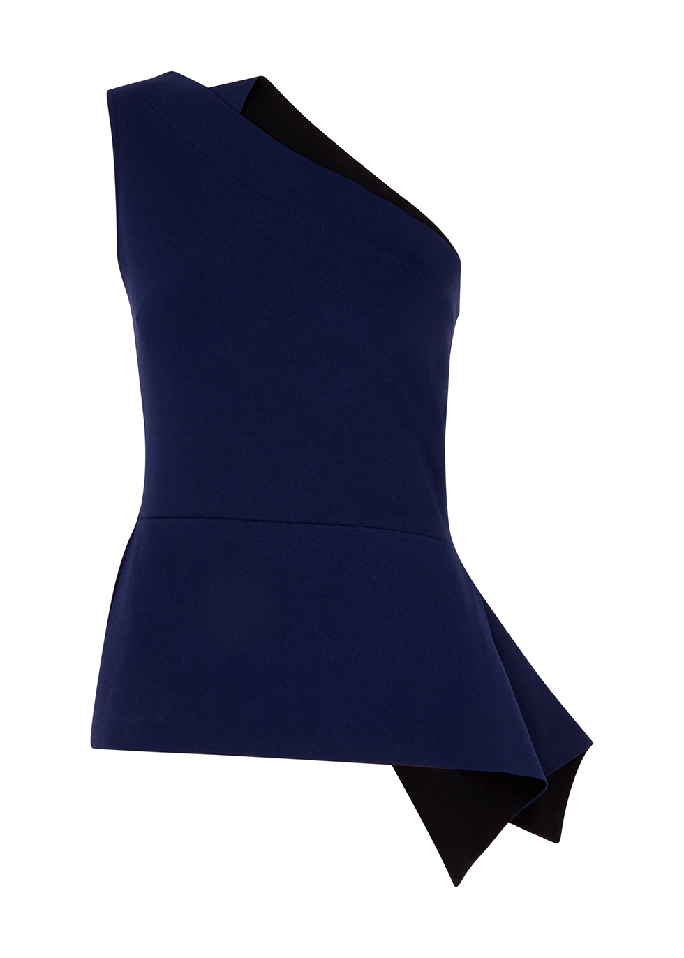 Olympia navy one-shoulder top