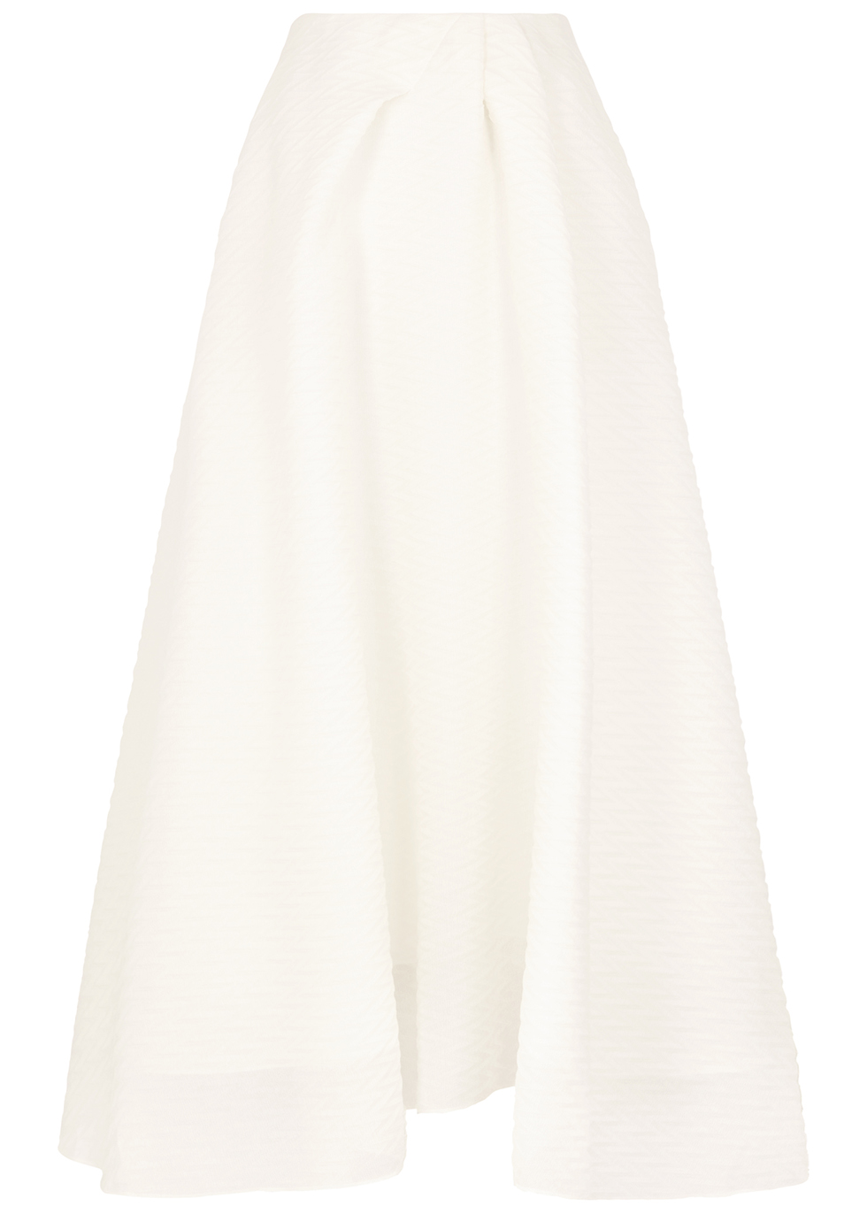Mulligan off-white organza midi skirt