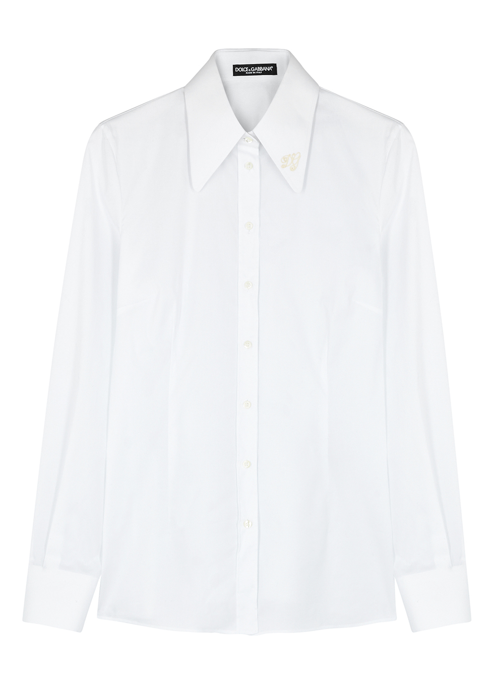 White stretch-cotton shirt