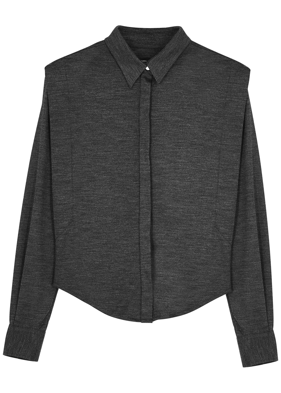 Galki dark grey wool blouse