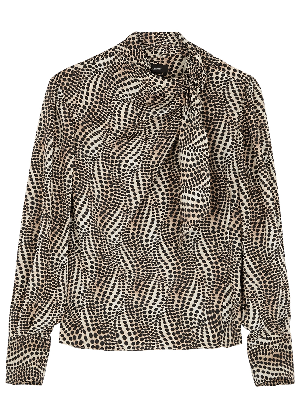 Ilkeith printed stretch-silk blouse
