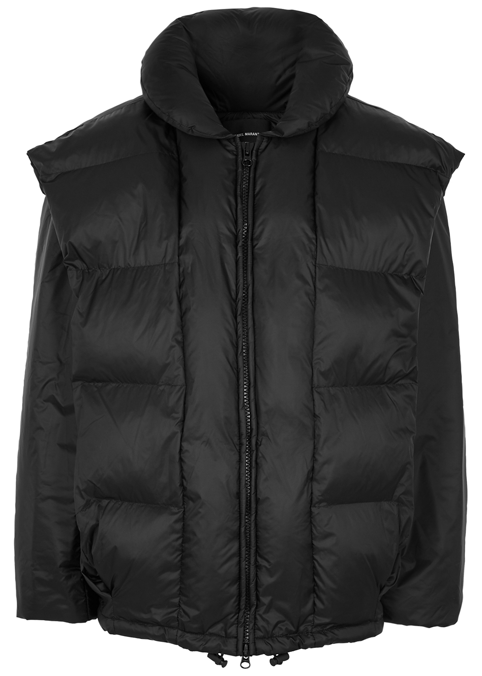 Dalo black quilted shell jacket