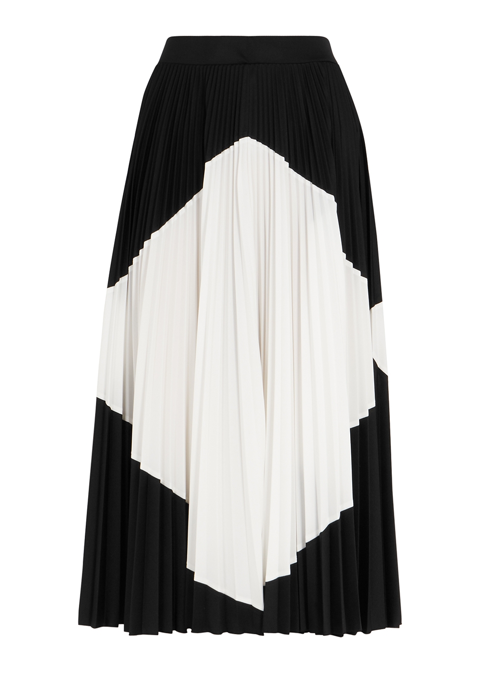 Valentino Monochrome pleated jersey midi skirt - Harvey Nichols