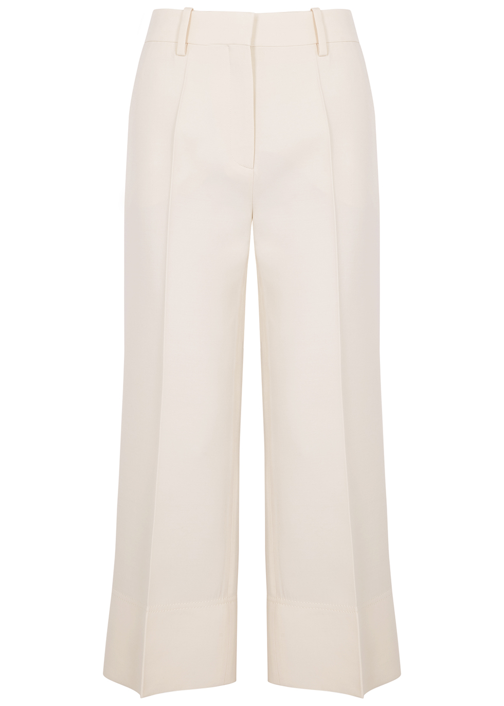 ivory cropped trousers
