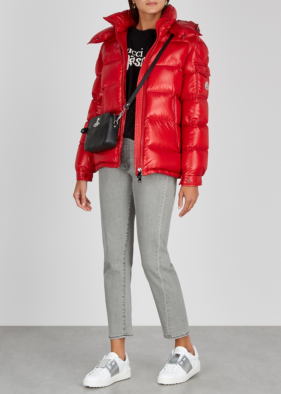 Moncler Maire red shell jacket - Harvey 