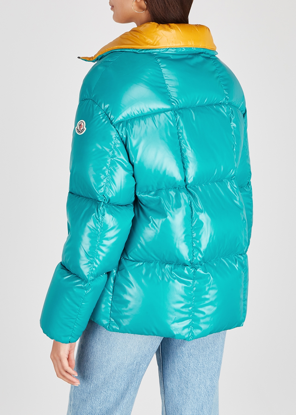 Moncler Parana turquoise quilted shell 