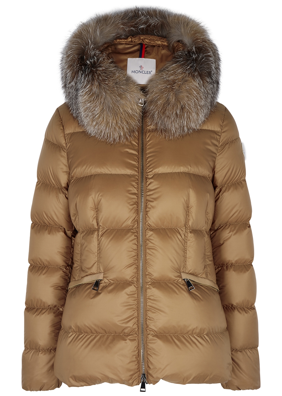Moncler Boed fur-trimmed shell jacket 