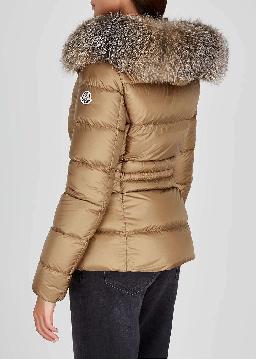 Moncler Boed fur-trimmed shell jacket 