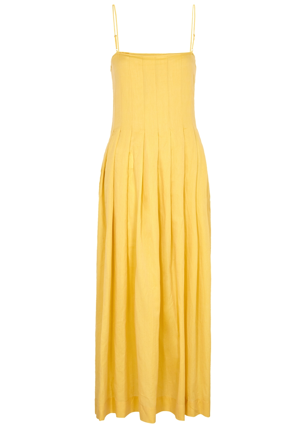 Lucia yellow cotton maxi dress