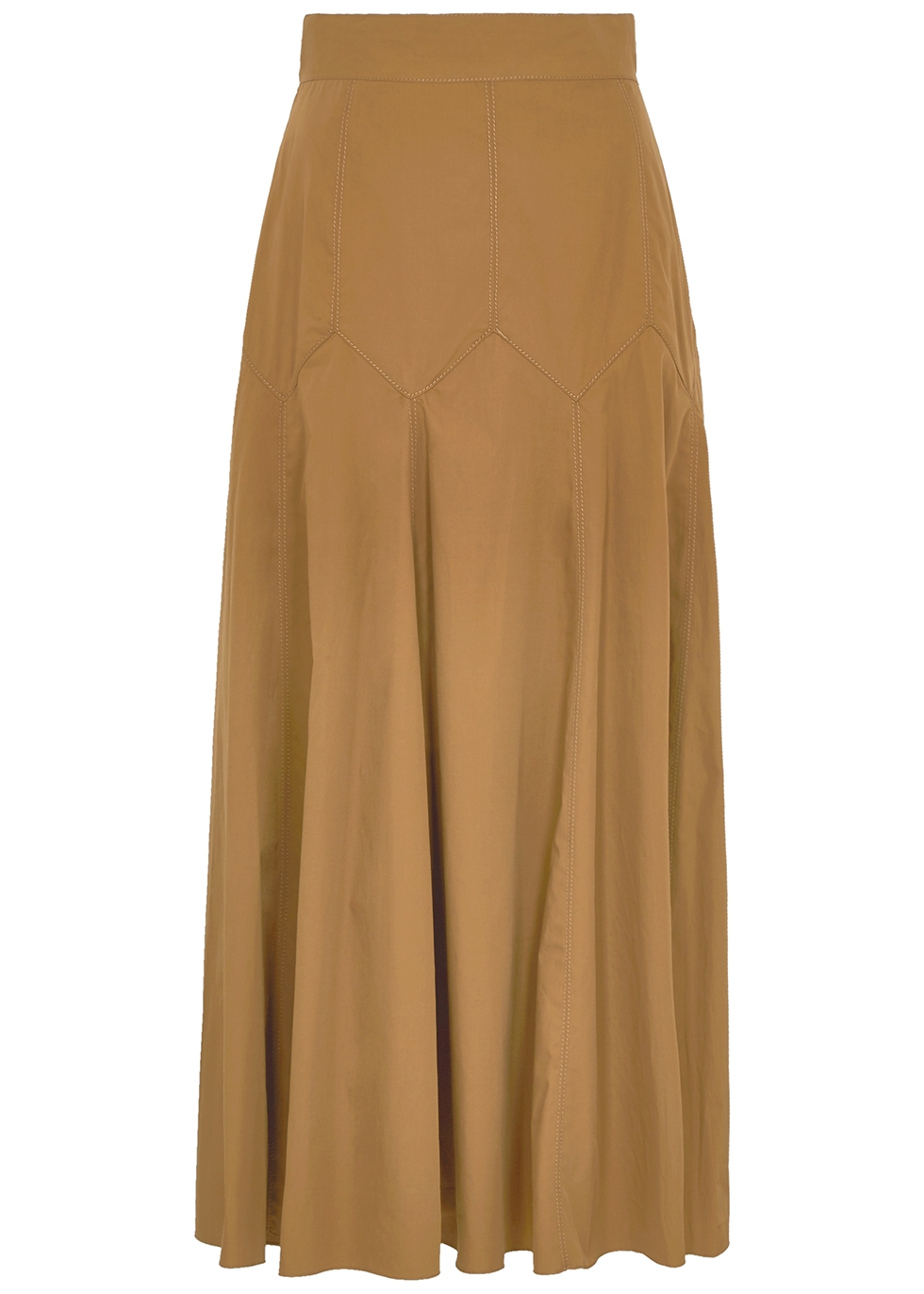 Aria brown cotton maxi skirt