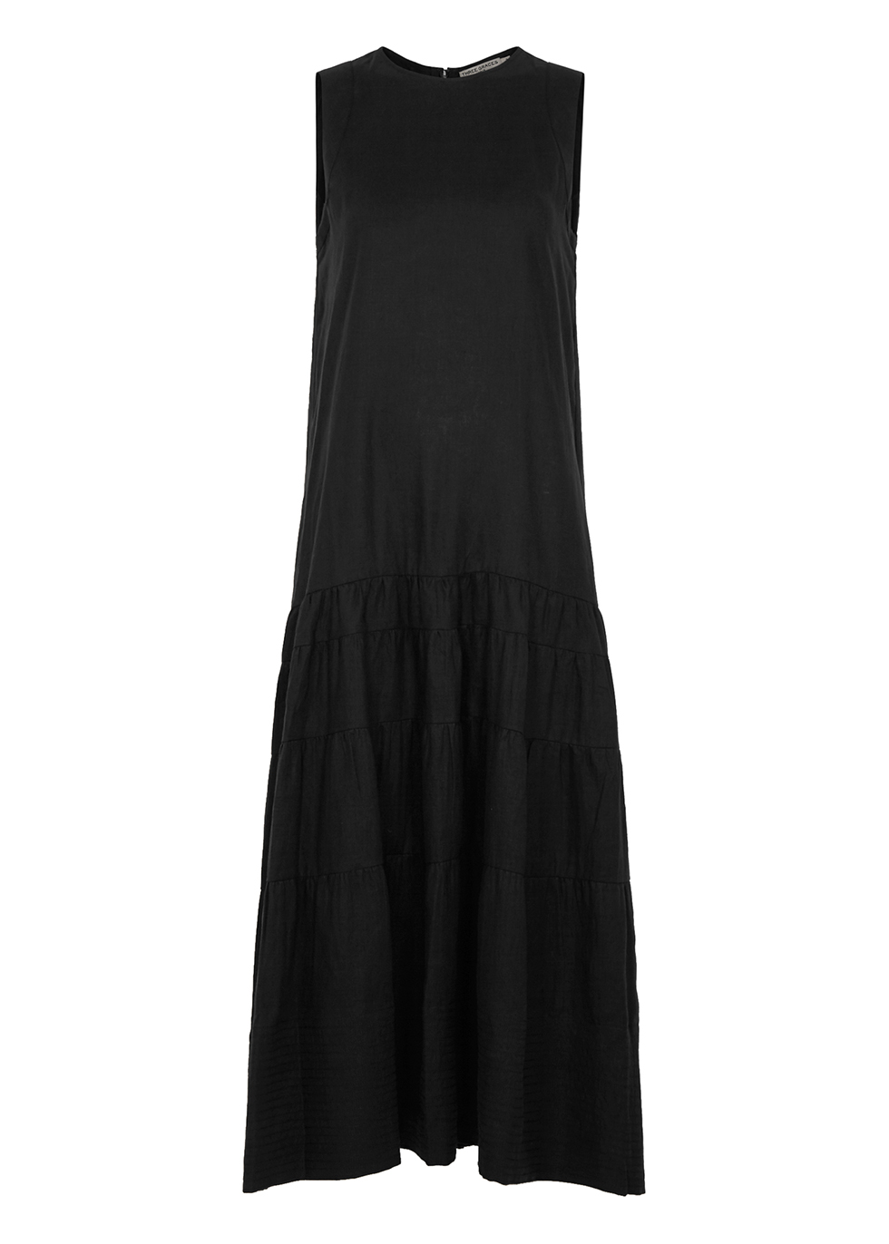 Three Graces Abigail black linen maxi dress - Harvey Nichols