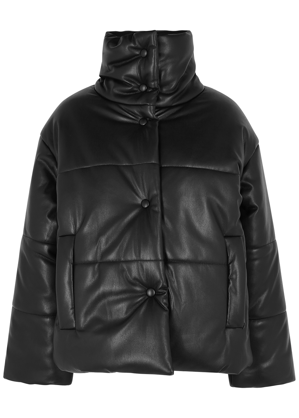 Nanushka Hide black padded faux leather jacket - Harvey Nichols
