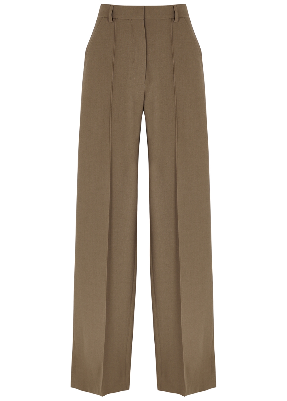 Cleo brown wide-leg trousers