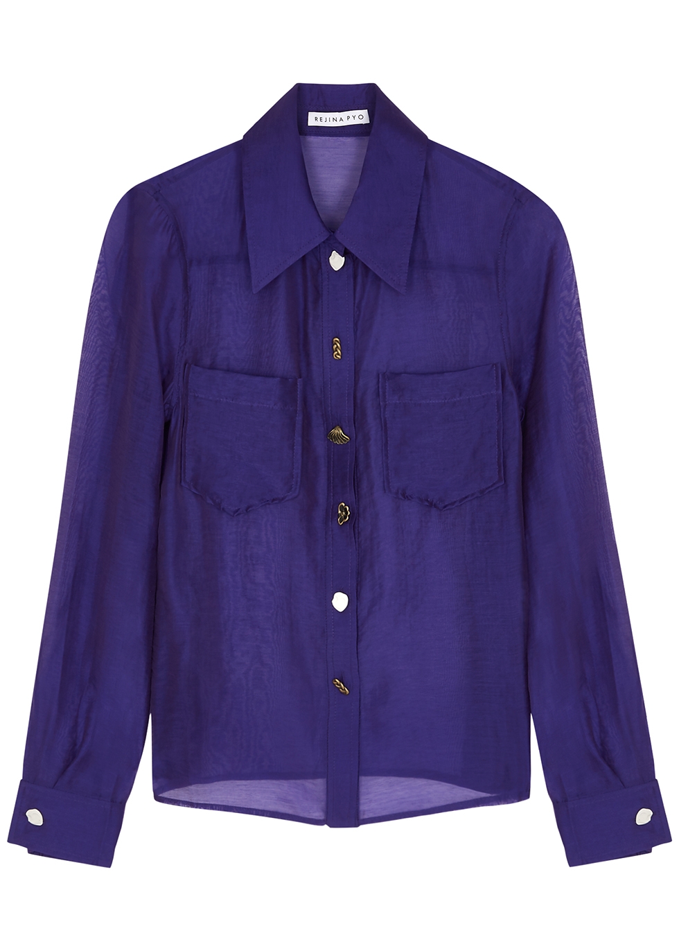 Remi purple sheer shirt
