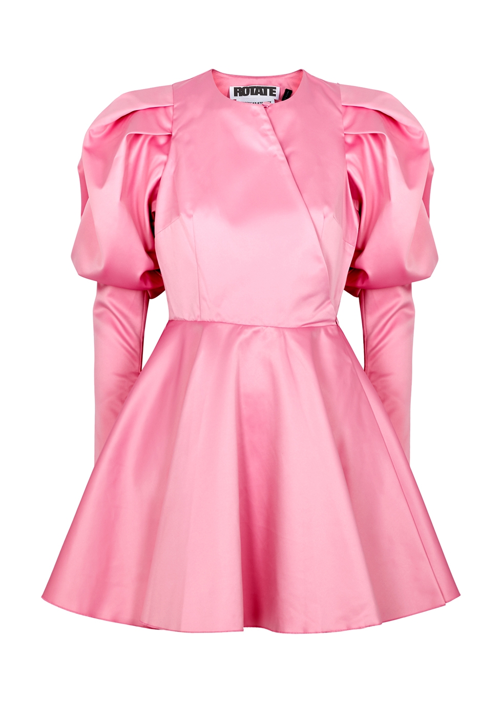 Pauline pink satin mini dress