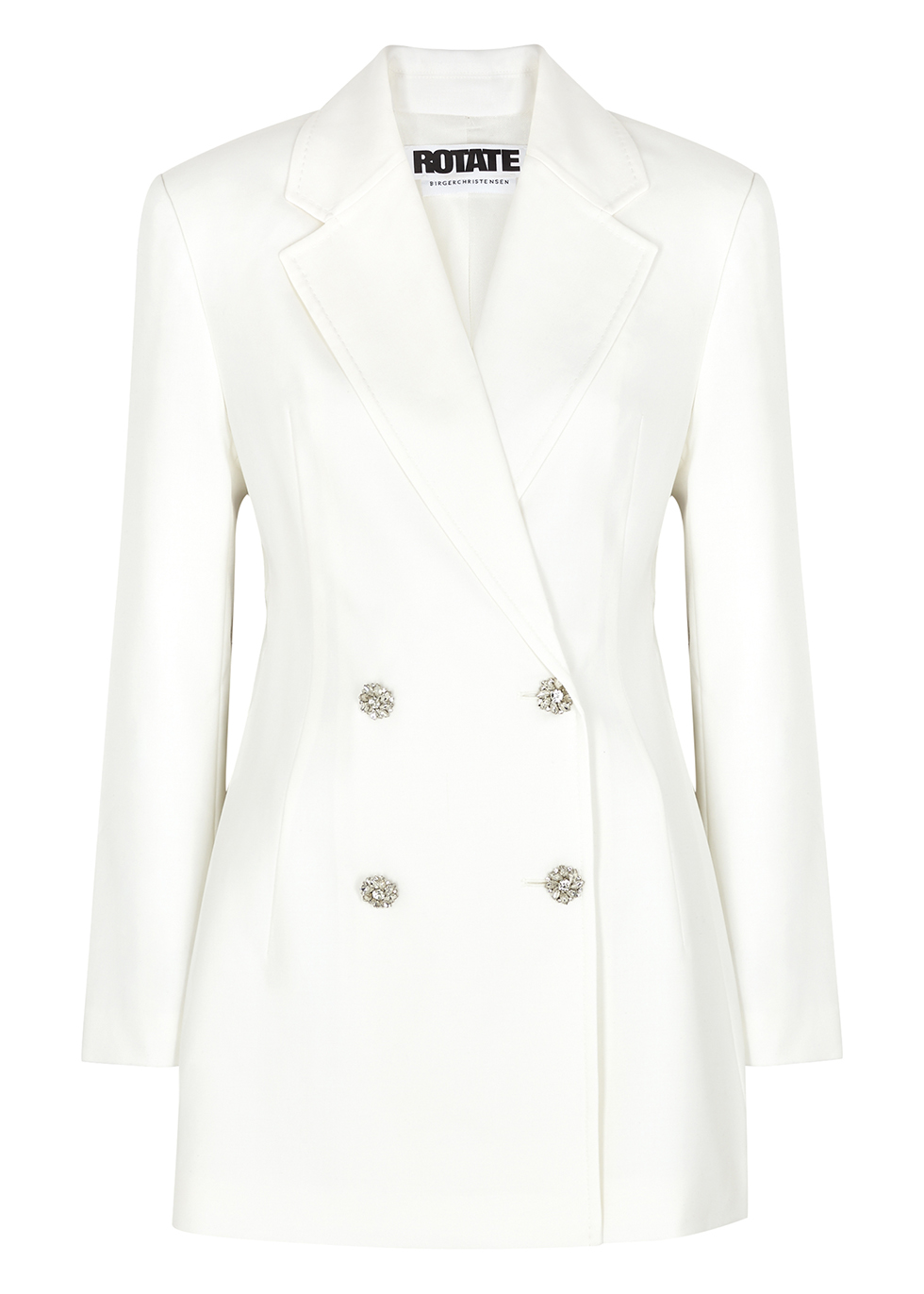 Fonda white twill mini blazer dress