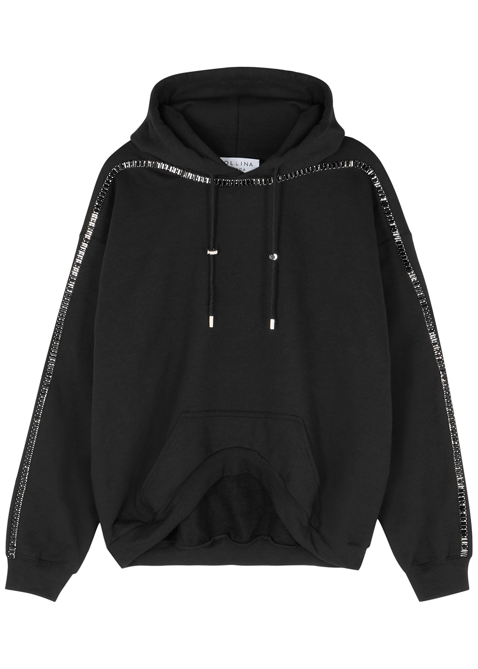black jersey hoodie